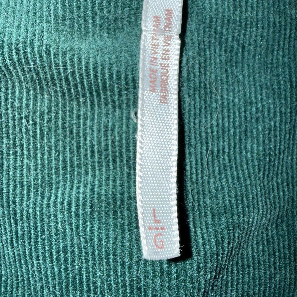 Free People Green ‘Dynamite' Corduroy Mini Dress women’s sz Large - Picture 15 of 16